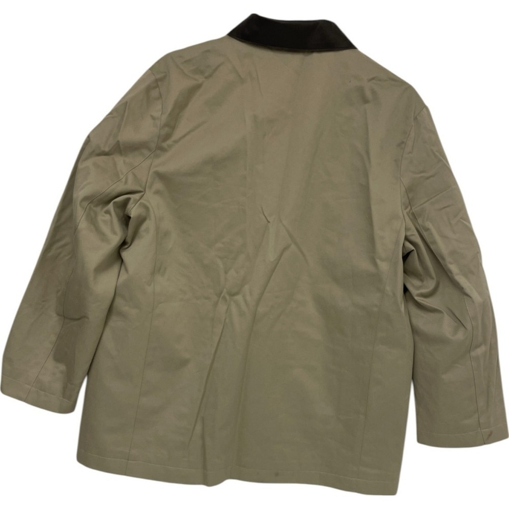 NWT. Massimo Dutti Khaki Tan Leather Collar Parka Jacket. Size S. - Picture 7 of 12